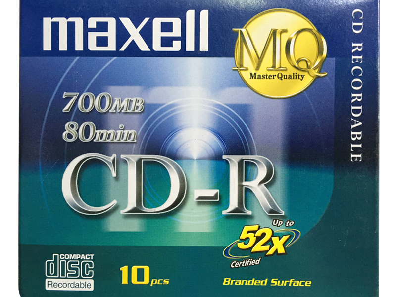 Đĩa CD Maxell 10 cái/ hộp-700MB/80min-52X